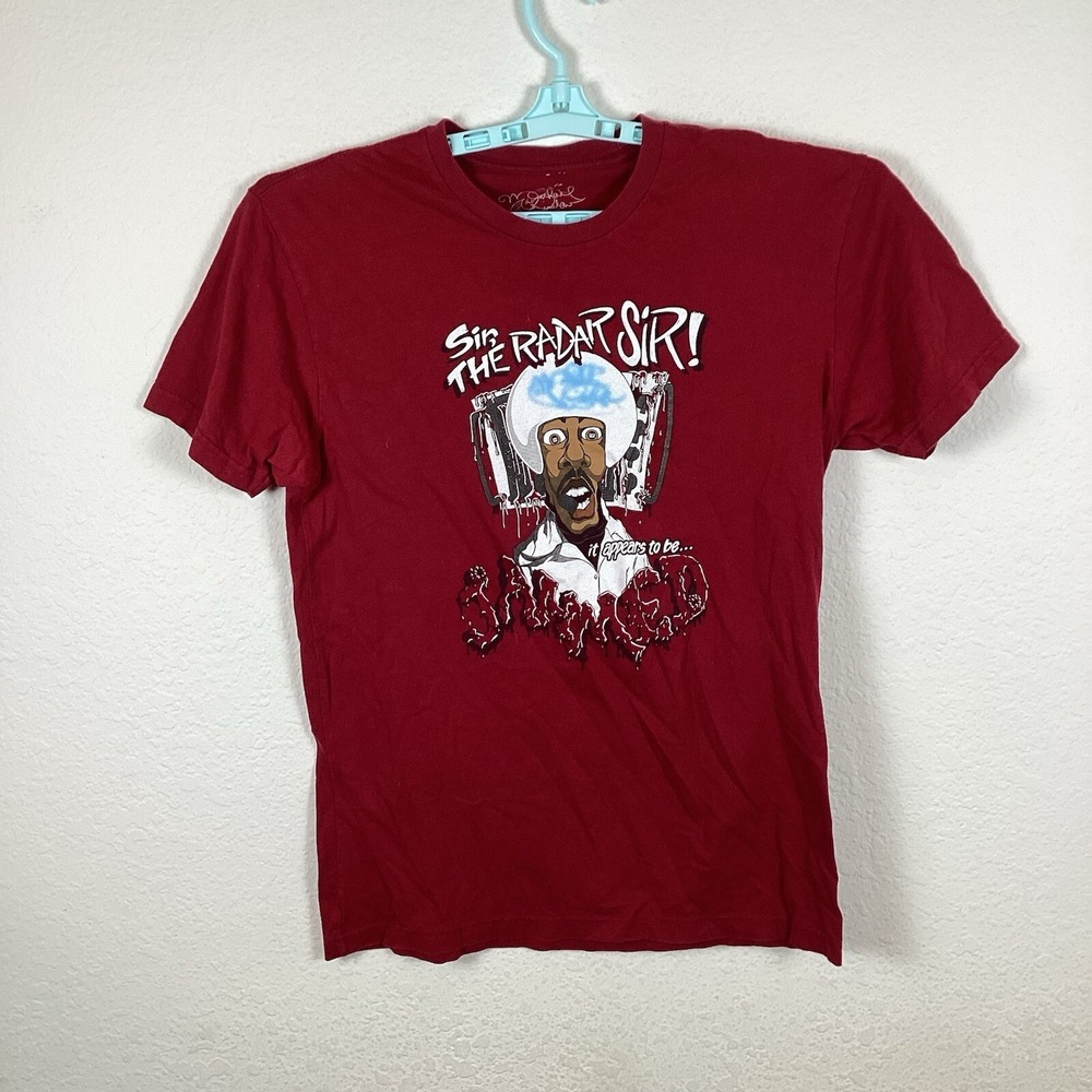Excellent Mens T Shirt Sz M Medium Short Sleeve Comfort Radar Jammed Red